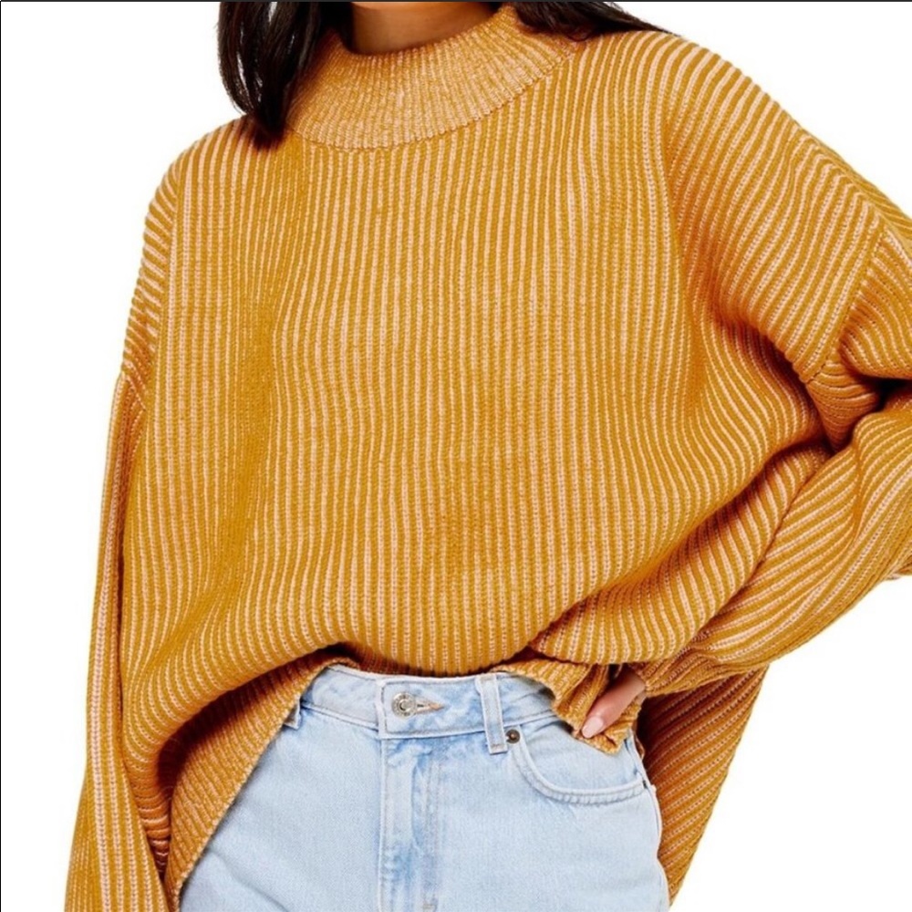Topshop oversized mock-neck sweater